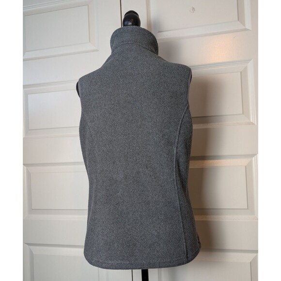 LL Bean Size M Fleece Vest Full Zip Gray Polartec Pockets Outdoors Gorpcore - Picture 3 of 9